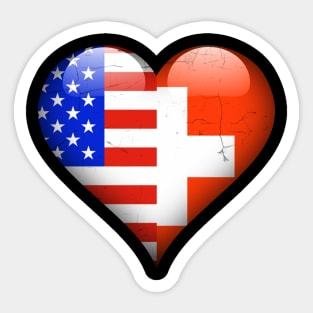 Half American Half Swiss - Gift for Swiss From Switzerland Sticker